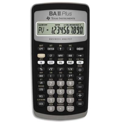 Calculatrice financière Texas Instrument Texas Ba-II-Plus - 10 chiffres - memoire 10mo - comptabilit