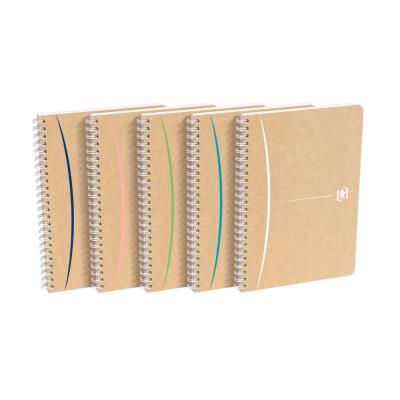 Cahier spirales A5 Oxford Touareg (14,8 x 21 cm) - 100 pages - papier recyclé - 90g petits carreaux 