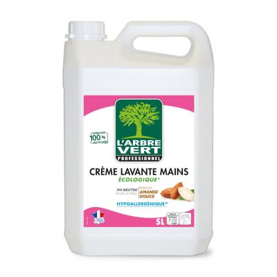 Crème lavante mains L'Arbre Vert parfum amande douce - Bidon 5L