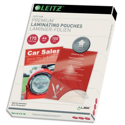 Pochettes de plastification Leitz - A4 - 175 microns - pack de 100