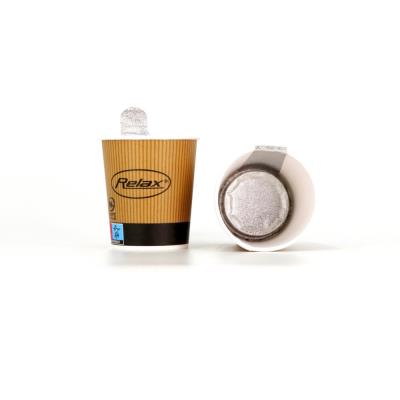 Gobelets operculés prédosés Papercup café nuage de lait 18 cl - Lot de 10
