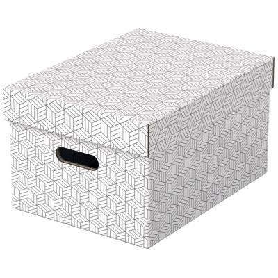 Boîte de rangement Esselte Home en carton recyclé Moyen format -Blanc - lot de 3 boîtes