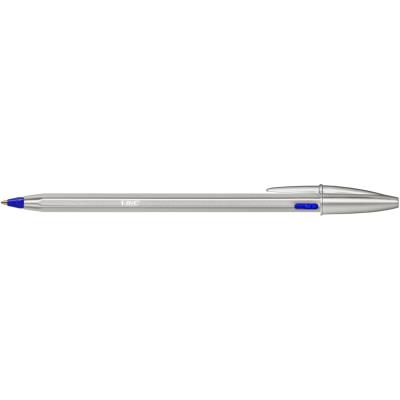 Stylo bille rechargeable à capuchon Bic Cristal Renew - pointe moyenne 1 mm + 2 recharges - bleu