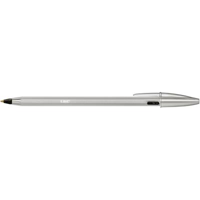 Stylo bille à capuchon Bic Cristal Renew - pointe moyenne 1 mm + 2 recharges - noir