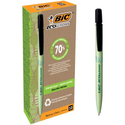 Stylo-bille BIC Ecolutions - rétractable - couleur écriture Noir