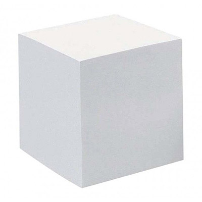 Recharge bloc cube blanc Quo Vadis - 9 x 9 x 7,5 cm - 580 feuilles mobiles 90 g - PEFC