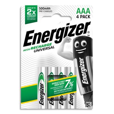 Pile Energizer AAA HR03 Universel - rechargeable - 500 mAh - blister de 4 piles