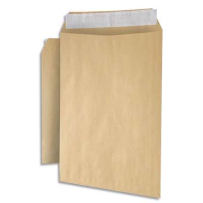 Pochettes kraft recyclé - 90g - format 162 x 229 mm - auto-adhésives - boîte de 250