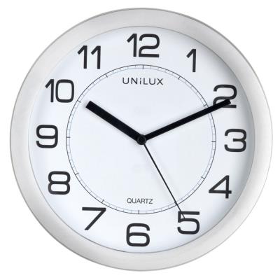 Horloge Unilux Attraction - en plastique - magnétique - mécanisme à quartz - D22 cm - gris métal
