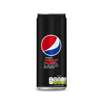 Soda sans sucres Pepsi - canette slim de 33 cl - carton 24 x 330 ml