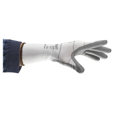 Gants de manutention anticoupures Ansell Hyflex 11-729 - Polyuréthane - Blanc - Taille 10