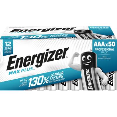 Pile alcaline AAA / LR3 Energizer Max Plus - Blister de 50