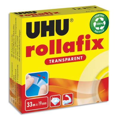 Recharge rouleau adhésif Uhu Rollafix transparent 33mx19mm