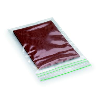 Sachet plastique recyclé à fermeture zip Raja - 12 x 18 cm - épaisseur 60 microns - transparent - ca