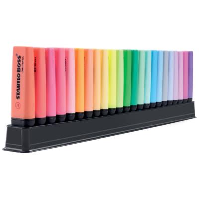 Surligneur Stabilo Boss Original - pointe biseautée 2 et 5 mm - set de bureau de 23 coloris