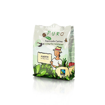 Doses de café Fuerte Puro 80% arabica 20% robusta pour machine Miko Café - carton de 48