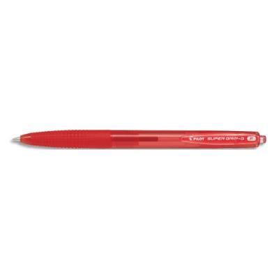 Stylo bille Pilot Super Grip G - rétractable - pointe fine - encre rouge
