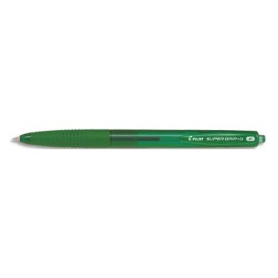 Stylo bille Pilot Super Grip G - rétractable - pointe fine - encre verte