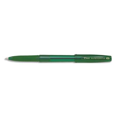 Stylo bille Pilot Super Grip G - pointe moyenne - encre verte