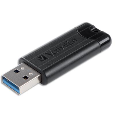 Clé USB 3.0 Verbatim Pinstripe - noire - 16 Go