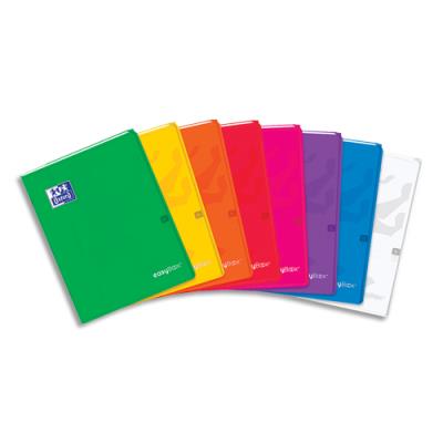 Cahier Oxford EASY BOOK couverture PP reliure piqûre 96 pages 5x5 format 24x32cm - Coloris assortis