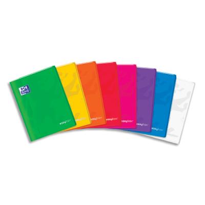 Cahier Oxford EASY BOOK couverture PP reliure piqûre 48 pages séyès format 24x32cm - Coloris assorti