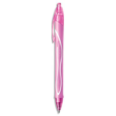 Roller Gel BIC Gelocity Quick Dry, Encre gel Rose