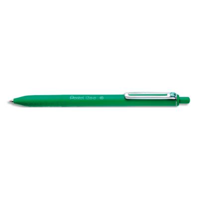 Stylo bille Pentel iZee rétractable - pointe 1 mm - encre rechargeable vert