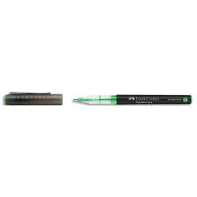 Roller à encre liquide Faber Free Ink broad - Coloris vert clair - Pointe large 1,5mm