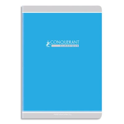 Cahier Conquerant de devoirs - agrafé - 21x29,7 cm - 96p - 90g - séyès - couverture carte - coloris 