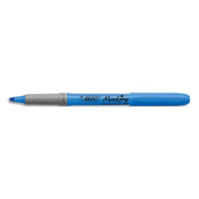 Surligneurs BIC Highlighter Grip Pointe Biseautée - Bleu