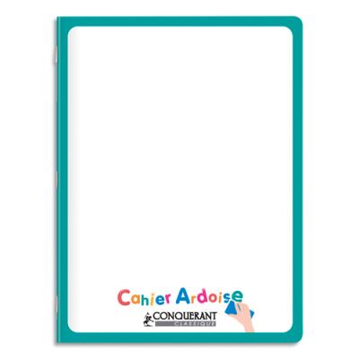 Cahier Conquerant ardoise - agrafé - 17x22 cm - 48p - 90g - séyès - couverture effaçable unie recto 