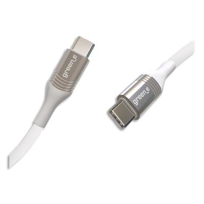 Câble USB-C/USB-C GR7315 Green-e - charge très rapide - 1,2m - blanc - 3A - 18W