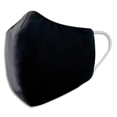 Masque en tissu - 30 lavages - sous emballage individuel et stérilisé - noir