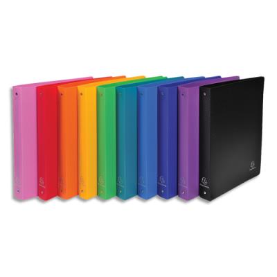 Classeur 4 anneaux Exacompta Opak - dos 40 mm - polypropylène 7/10e - coloris assortis