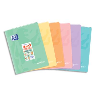 Cahier Oxford EASY BOOK couverture PP reliure piqûre 96 pages séyès format 24x32cm - Coloris assorti