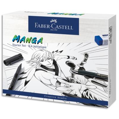 Kit d'apprentissage Manga Faber Castell - Feutre, porte-mine, mines, gomme, mannequin et mode d'empl