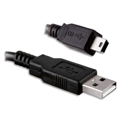 Câble USB 2.0 A/Mini USB Mâle/Mâle 570308 APM - 1,8 m - noir