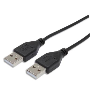 Câble USB 2.0 AA Mâle/Mâle APM 570306 - 1,8 m - noir