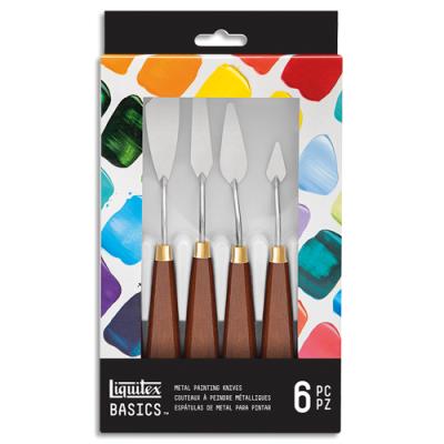 Set de 6 couteaux à peindre métalliques pour débutant Liquitex