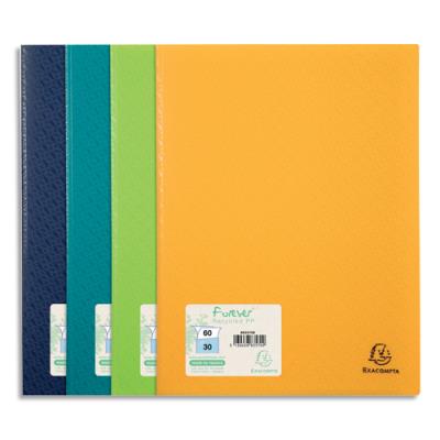Protège document Exacompta FOREVER 30 pochettes/60 vues PP recyclé 5/10e - Coloris assortis