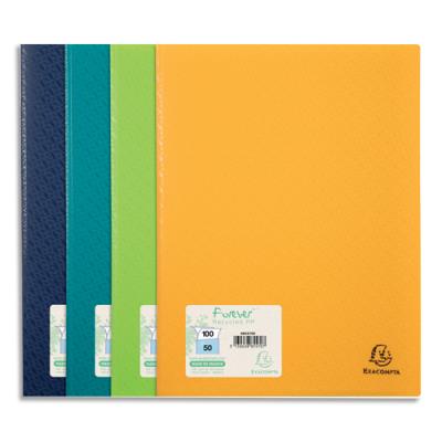 Protège document Exacompta FOREVER 50 pochettes/100 vues PP recyclé 5/10e - Coloris assortis