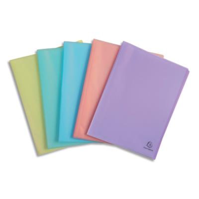 Protège document Exacompta CHROMALINE 40 pochettes/80 vues PP 5/10e - Coloris assortis pastel