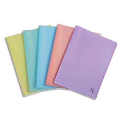 Protège document Exacompta CHROMALINE 50 pochettes/100 vues PP 5/10e - Coloris assortis pastel