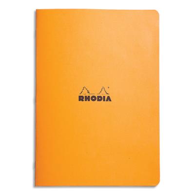 Cahier Rhodia piqûre 96 pages 5x5 format 21x29,7cm - Coloris orange