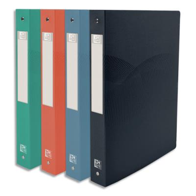 Classeur 4 anneaux Oxford OSMOSE RECYCLE en polypropylène 10/10e - Dos de 4cm - Coloris assortis
