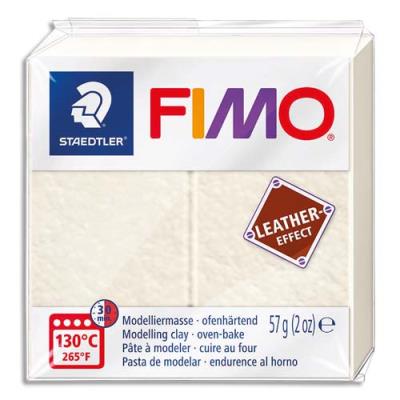 Pain Graine Créative 57g FIMO EFFECT CUIR couleur ivoire