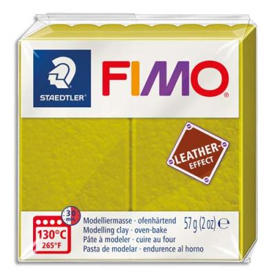 Pain Graine Créative 57g FIMO EFFECT CUIR couleur olive