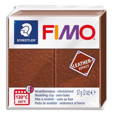 Pain Graine Créative 57g FIMO EFFECT CUIR couleur marron