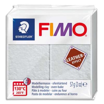 Pain Graine Créative 57g FIMO EFFECT CUIR couleur gris pale
